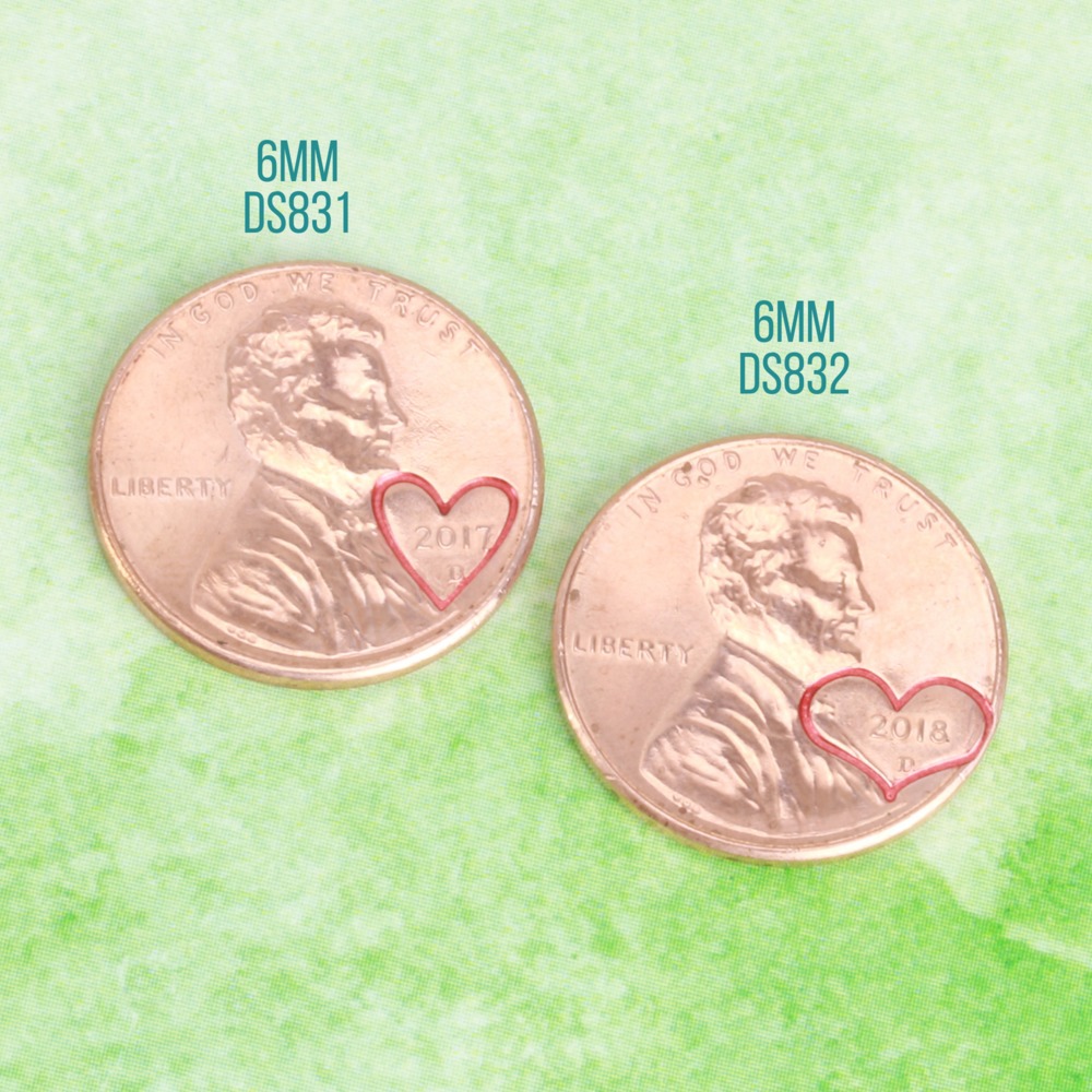 Metal Stamping Tools Tall Heart Metal Design Stamp, 6mm - Beaducation Original